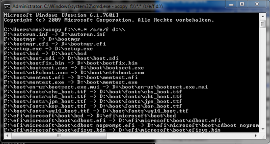 Terminal xcopy Terminal xcopy